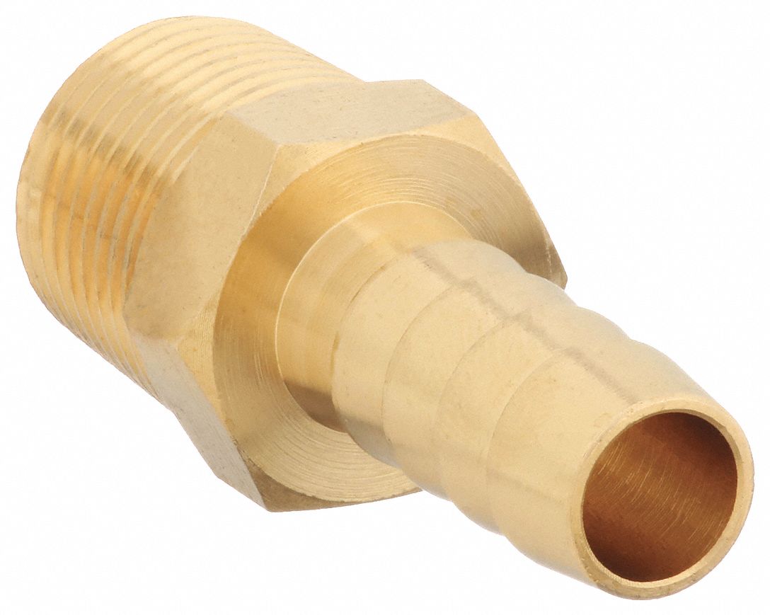 SPEEDAIRE, For 1/4 in Hose I.D., Hose Barb x NPT, Barbed Hose Fitting -  6AFP0