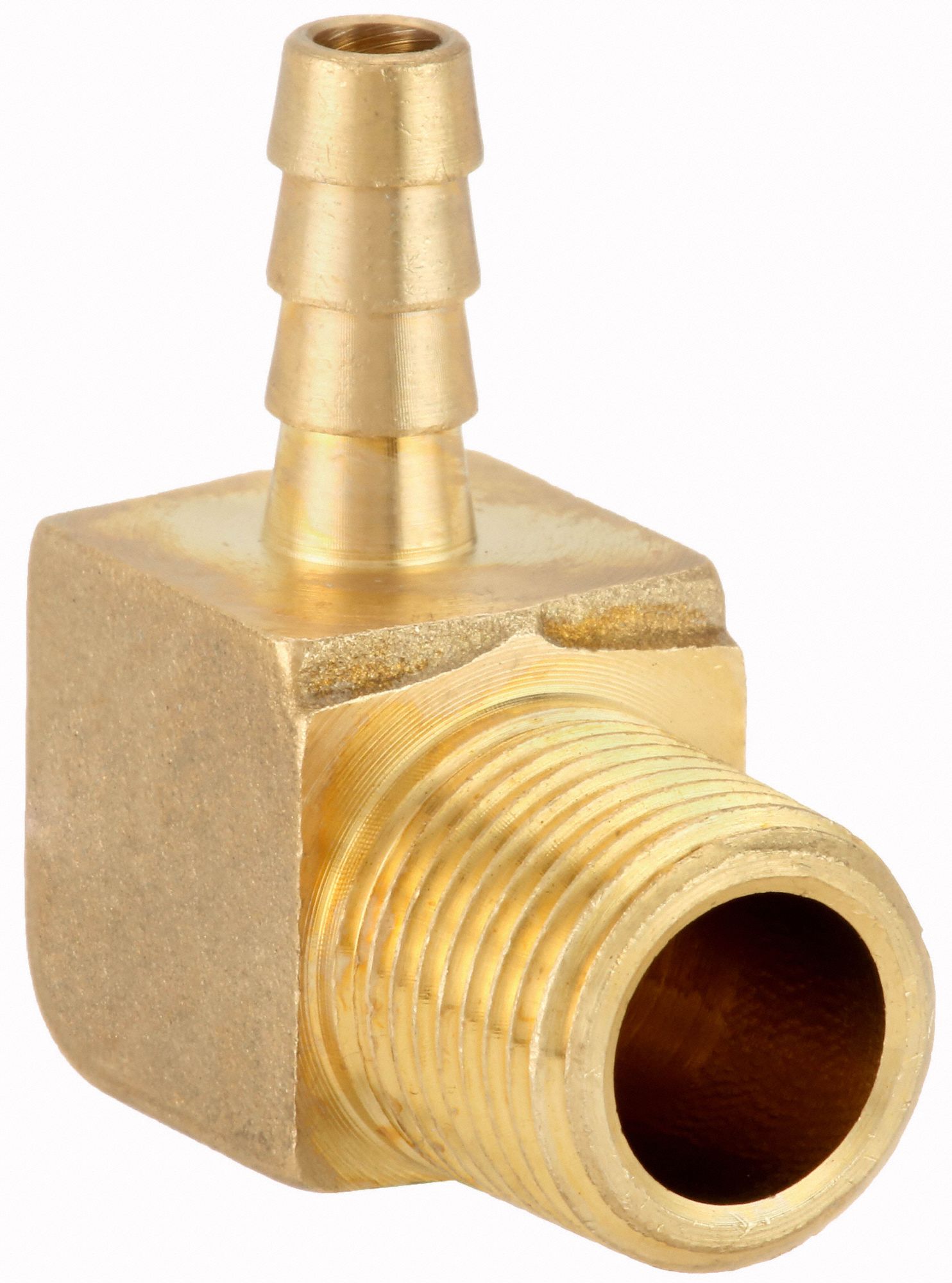 GRAINGER APPROVED Barbed Hose Fitting, Fitting Material Brass x Brass