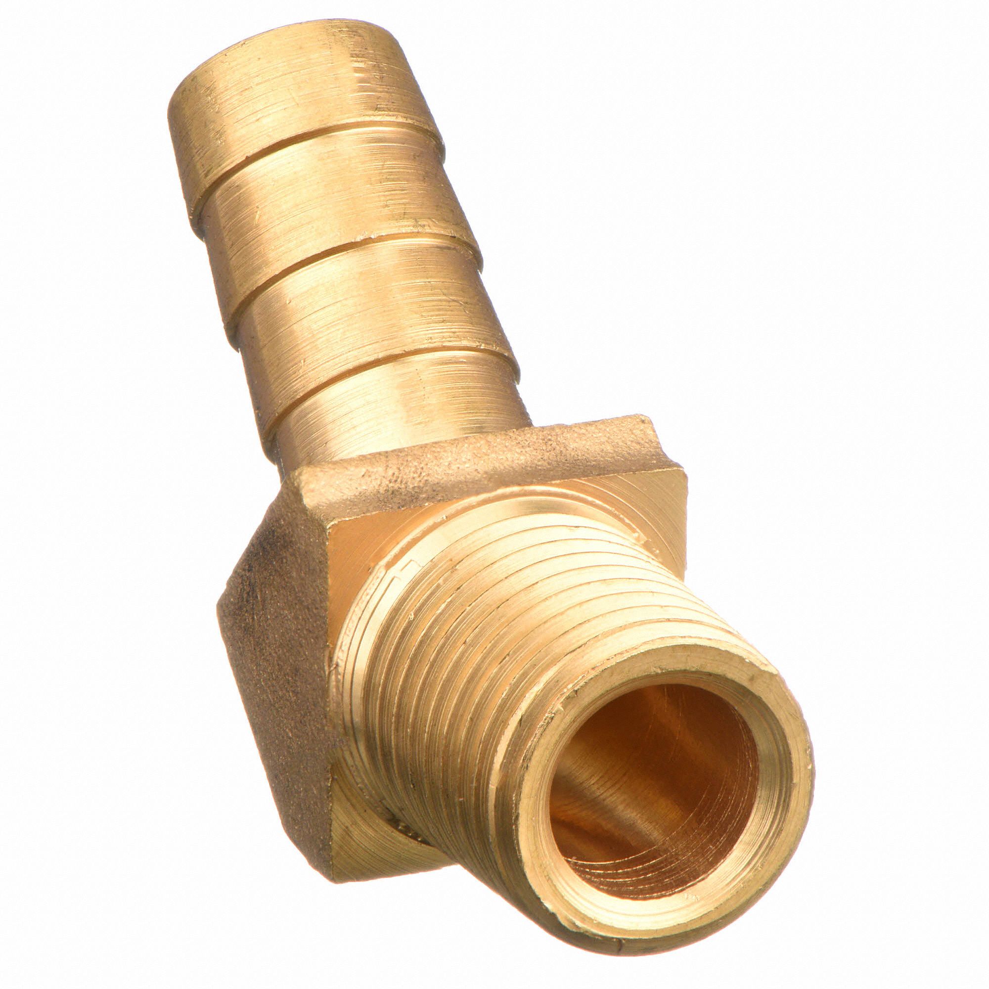 GRAINGER APPROVED Barbed Hose Fitting, Fitting Material Brass X Brass ...