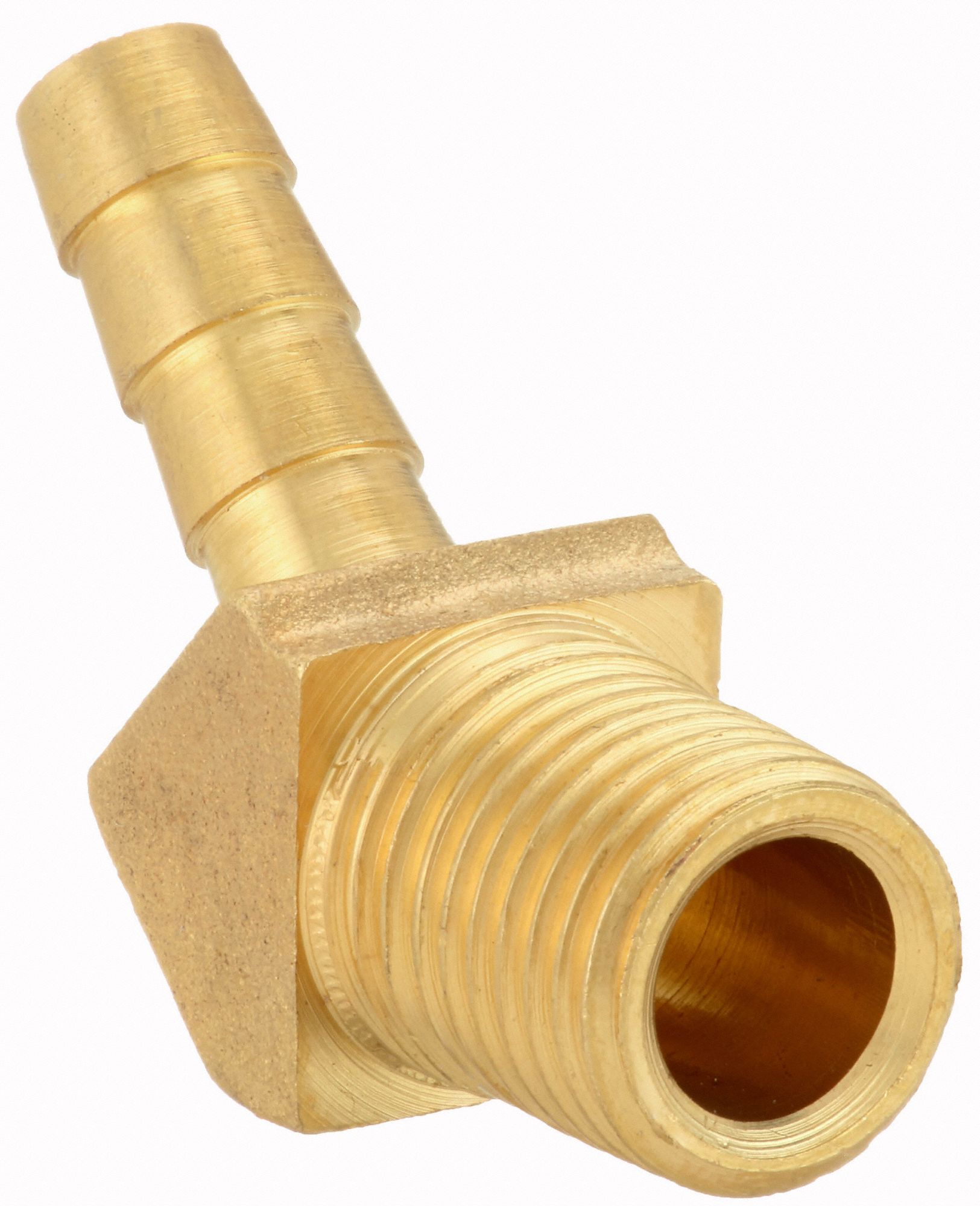GRAINGER APPROVED Barbed Hose Fitting, Fitting Material Brass x Brass
