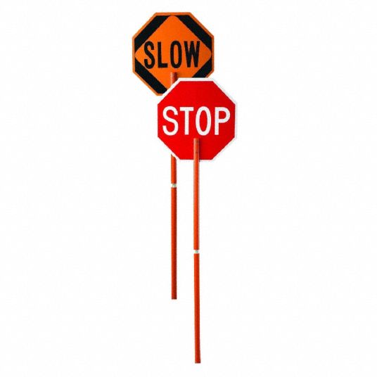 Paddle Sign, 8 3/4 ft Overall Ht, Paddle Sign - 6AFT7|03-827P - Grainger