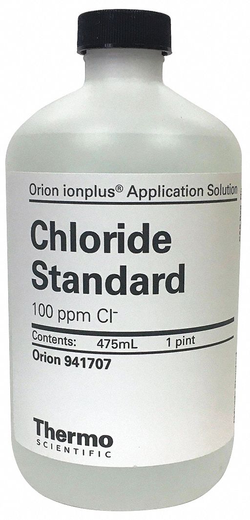 THERMO SCIENTIFIC, Chloride, 100 ppm, ISE Calibration Standard - 6AGJ7 ...