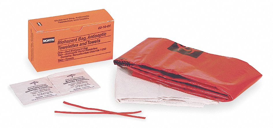 Bloodborne Pathogen Bodily Fluid Clean-up Kit, Paperboard Box, Orange, 1 EA