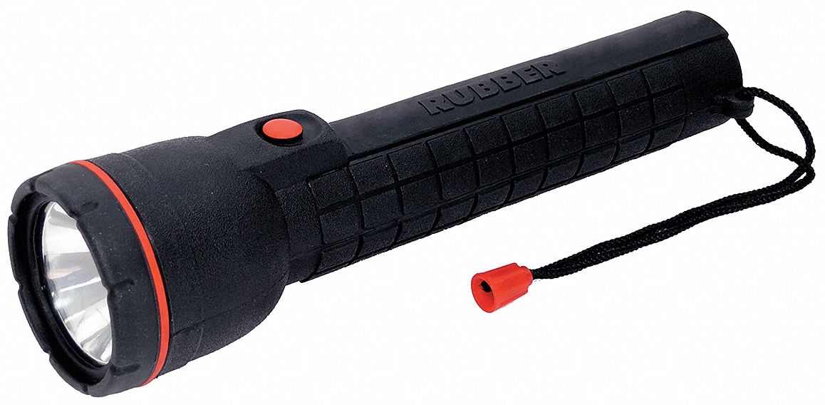 GRAINGER APPROVED Industrial Flashlight, Incandescent, D 6AHC46AHC4