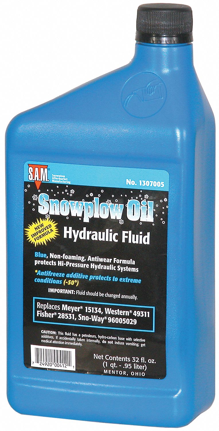 SNOWPLOW AFTERMARKET MANUFACTURING Snowplow Fluid: Petroleum, 1 qt, Bottle, Hydraulic Oil, 12 PK - 6AHY3|1307010 - Grainger