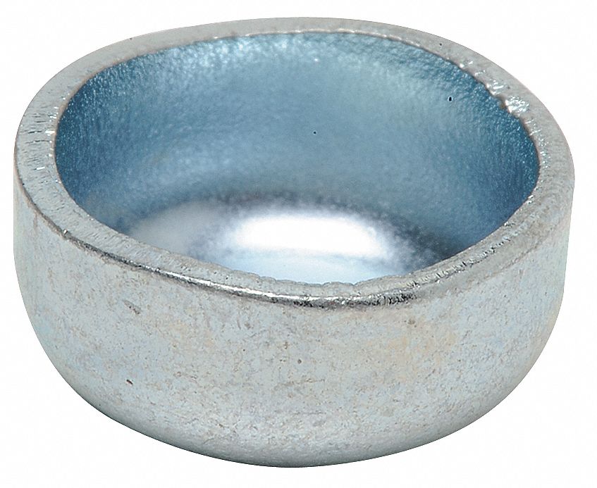 Freeze Plug: Zinc, For 0.5 in Hole Dia, Silver