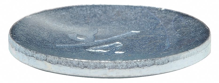 Freeze Plug: Zinc, For 0.75 in Hole Dia, Silver