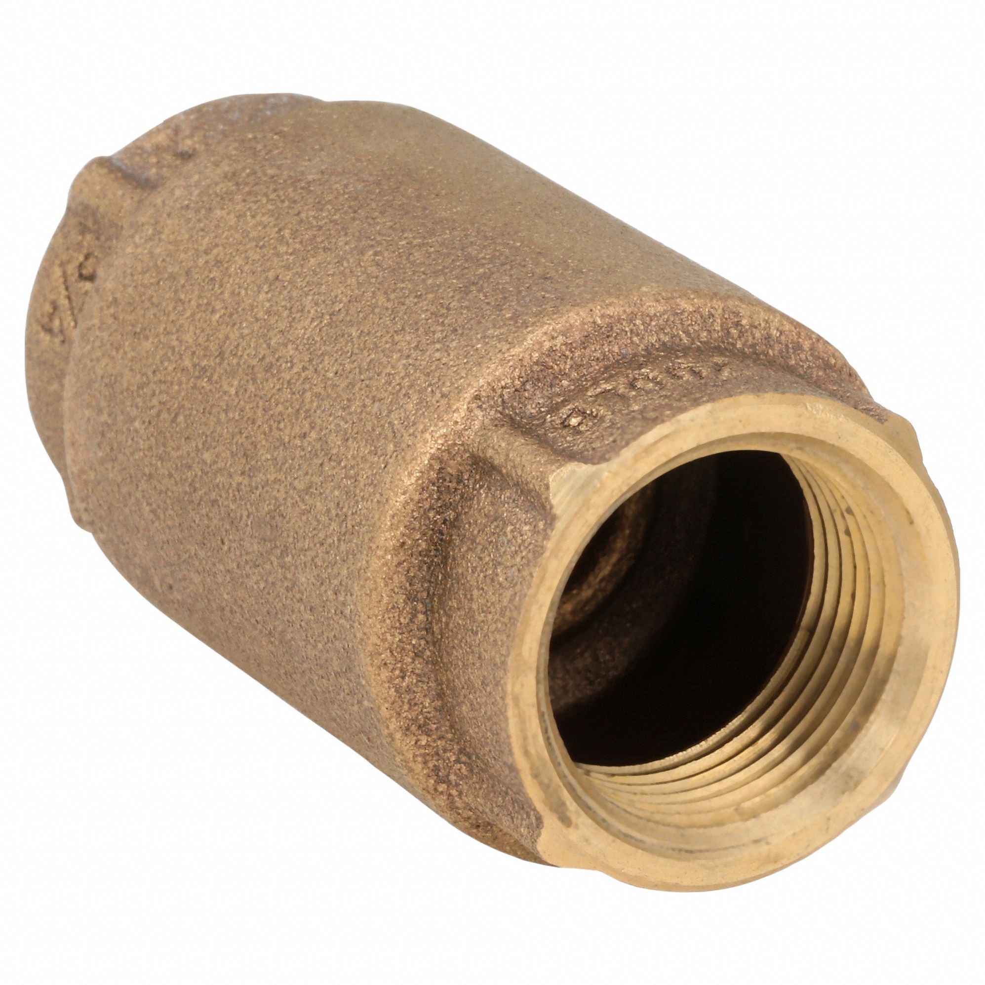 SPRING CHECK VALVE, INLINE VALVE BODY, ¾ IN PIPE, FNPT X FNPT, BRONZE, FEMALE