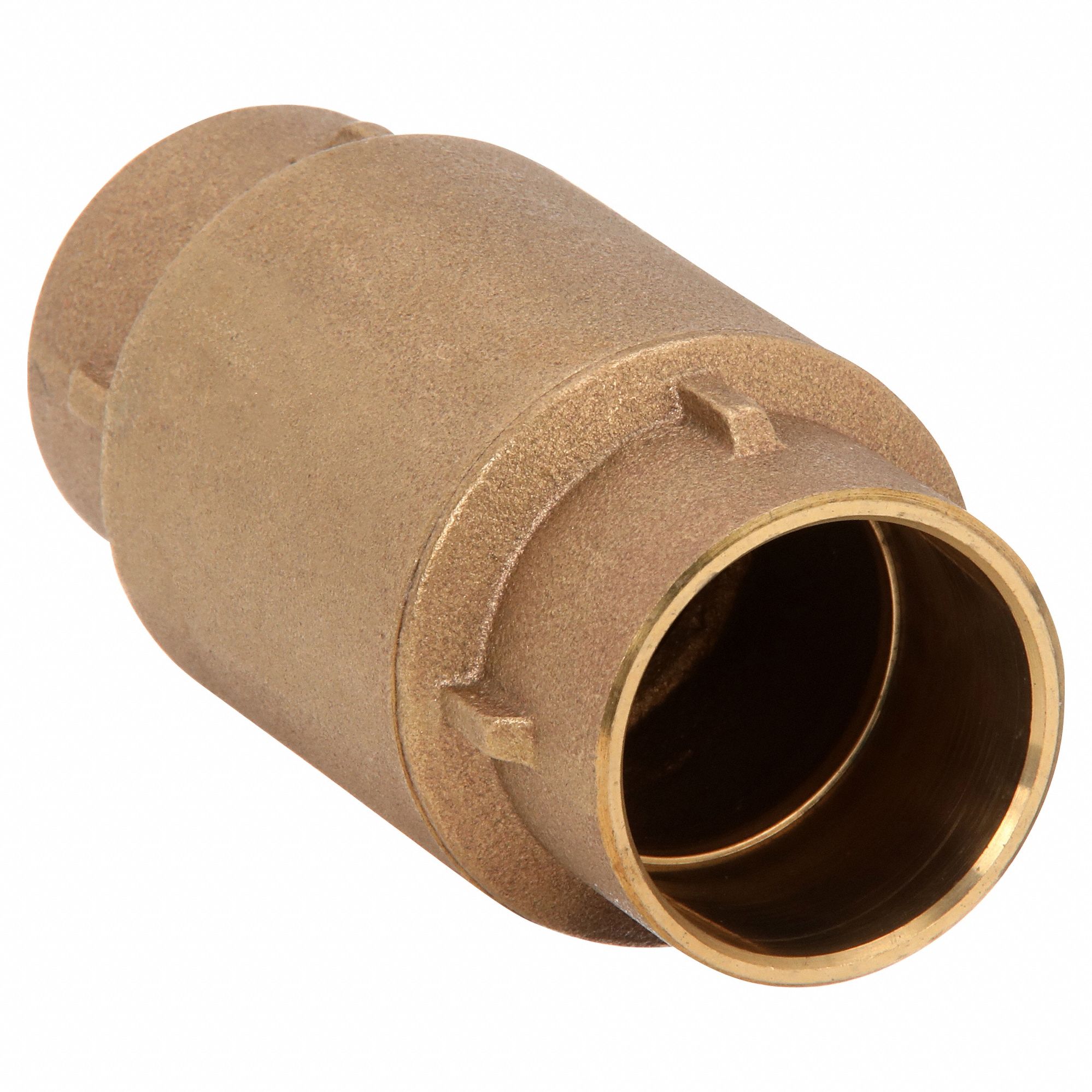 SPRING CHECK VALVE, INLINE VALVE BODY, 1½ IN PIPE, SWEAT X SWEAT, BRONZE