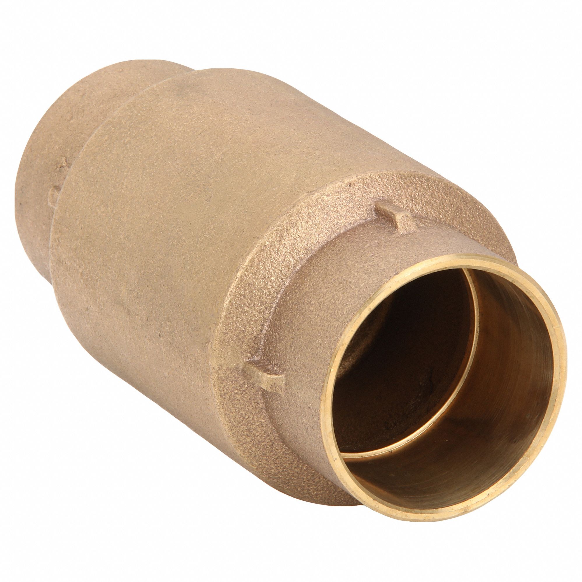 SPRING CHECK VALVE, INLINE VALVE BODY, 2 IN PIPE, SWEAT X SWEAT, BRONZE, SWEAT