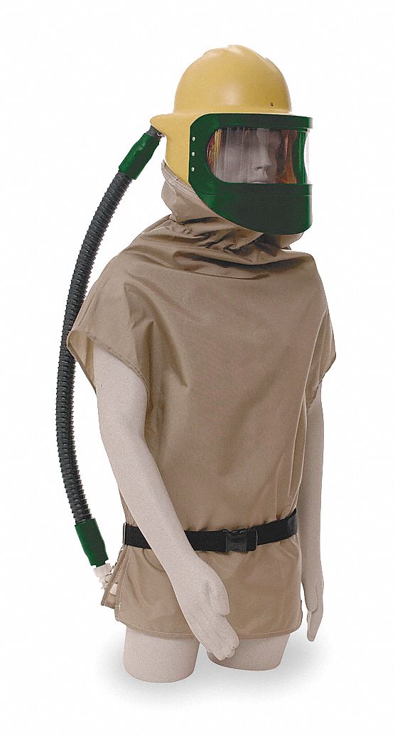 REPLACEMENT CAPE, NYLON, TAN, 38 X 38 IN, SAR SYSTEM, FOR ABRASIVE BLASTING HELMETS