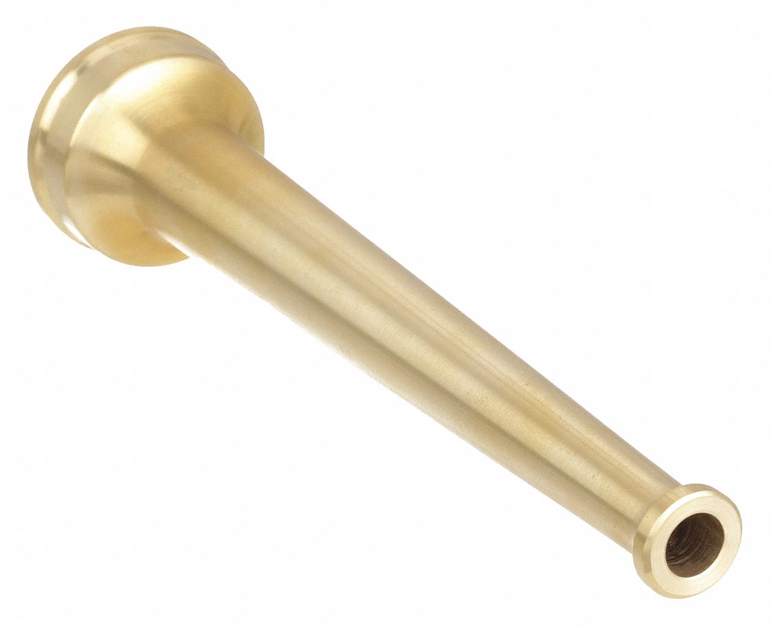 FIRE HOSE NOZZLE,1-1/2 IN.,BRASS