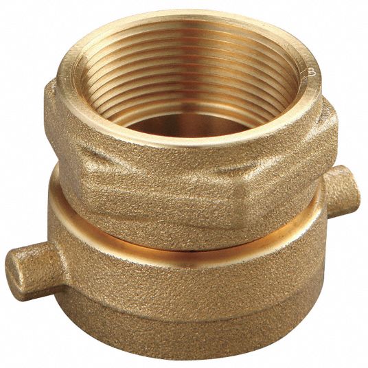 GRAINGER APPROVED Fire Hose Adapter, Pin Lug, Fitting Material Brass x