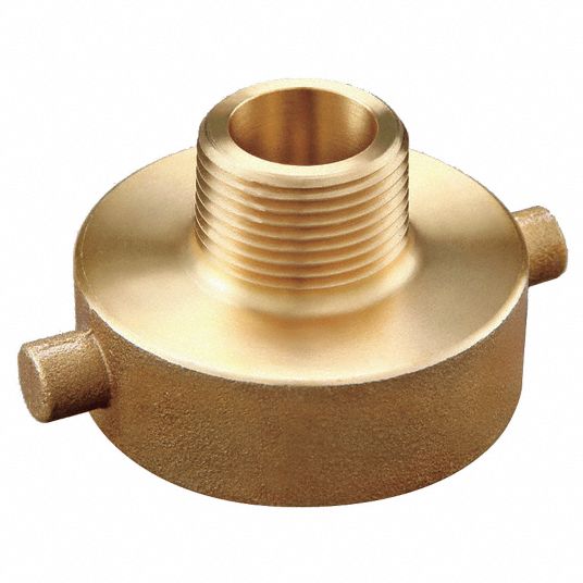 Grainger Approved Fire Hose Adapter Pin Lug Fitting Material Brass X Brass Fitting Size 1 1 2 In X 3 4 In 6akd7 6akd7 Grainger