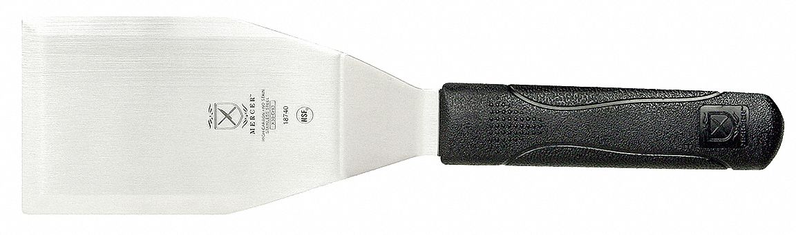 Turner: High Carbon Japanese Steel, 5 in Blade Lg, 3 in Blade Wd, Beveled Edge, Solid