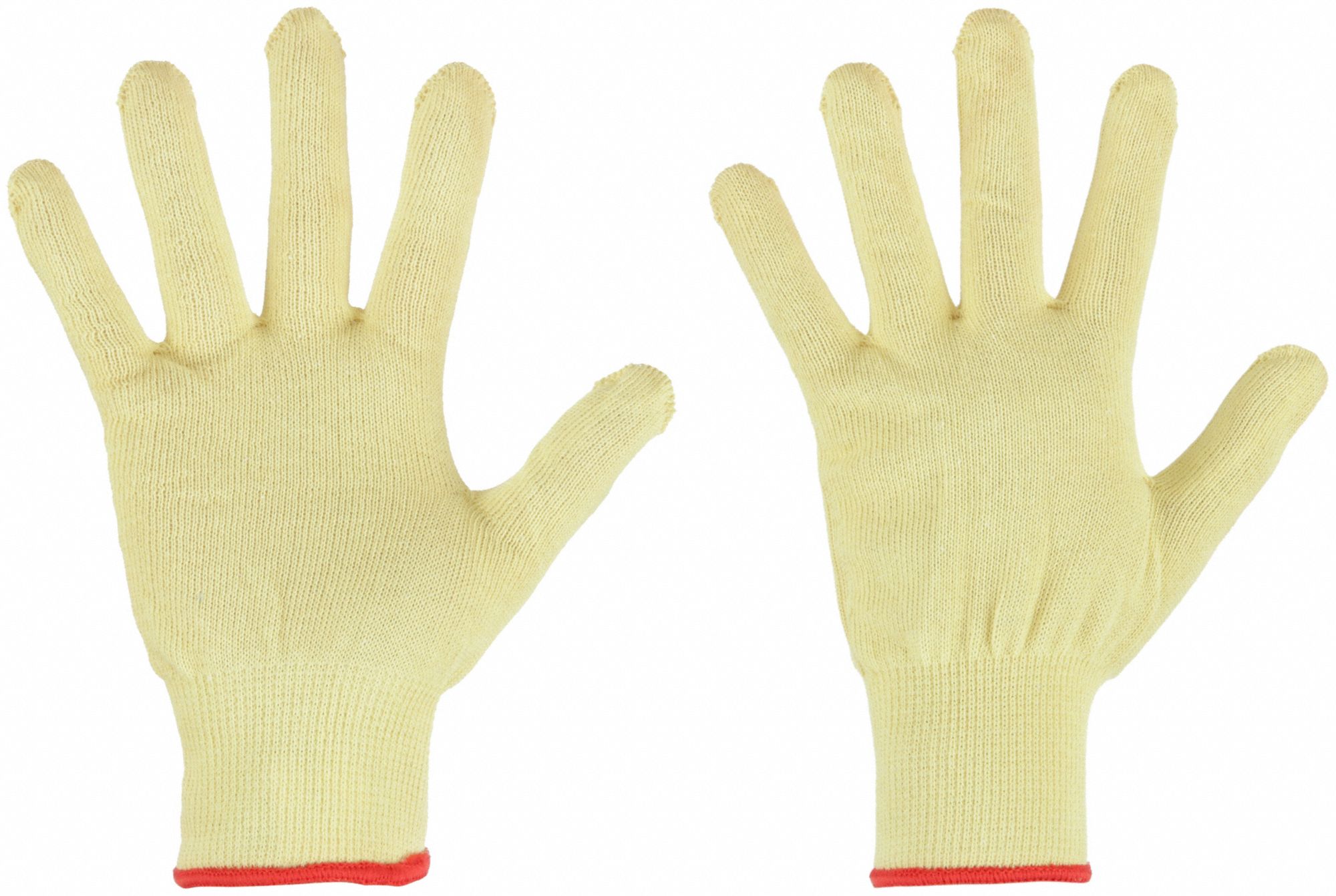 CUT-RESISTANT GLOVES, S (7), ANSI CUT LEVEL A2, UNCOATED, KEVLAR, 13 GA, YELLOW