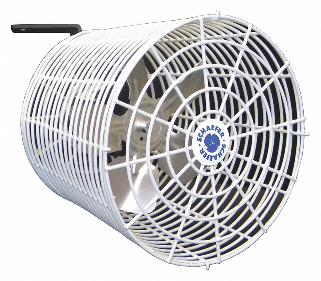 STANDARD-DUTY INDUSTRIAL FAN, 8 IN BLADE DIAMETER, 450 CFM, 115V AC, 1/100 HP MOTOR HP