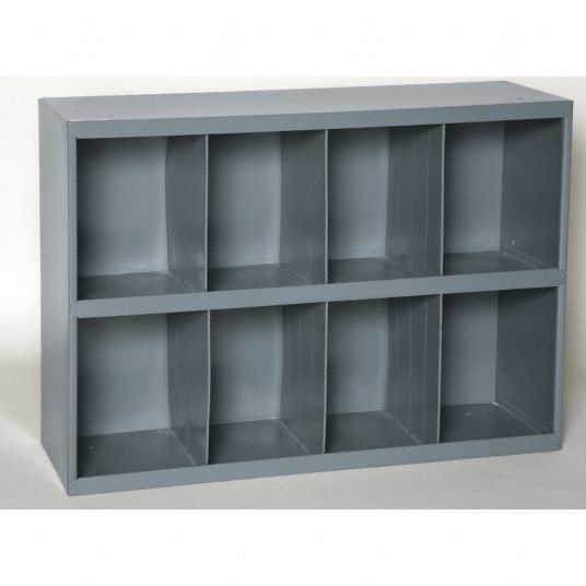 DURHAM MFG Pigeonhole Bin Unit 34 in x 12 in x 24 in, 8 Compartments