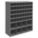 PIGEONHOLE BIN UNIT, 34 IN X 12 IN X 42 IN, 48 COMPARTMENTS, 12 IN, GREY, STEEL