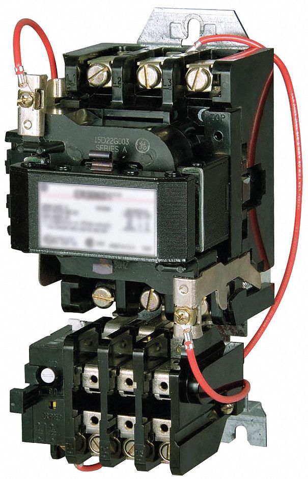 GE Magnetic Motor Starter, 120VAC Coil Volts, NEMA Size: 4 ... furnace fan center wiring 