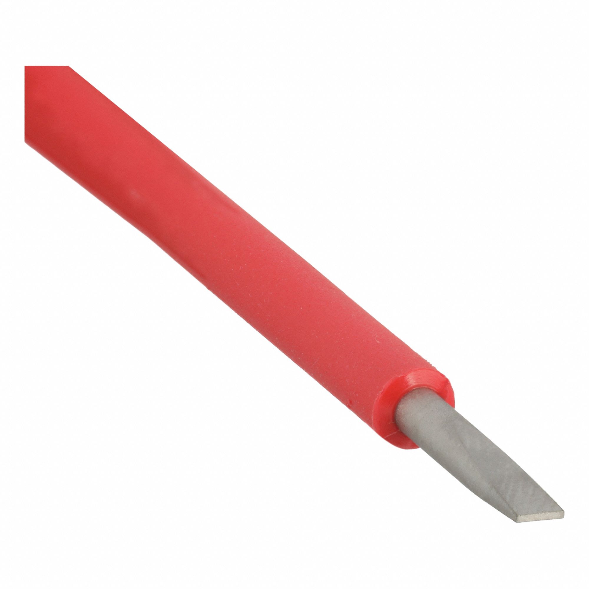 Insulated Slotted Screwdriver: Kraftform, 3/32 in Tip Size, Std Lg, 6 1/4 in Overall Lg