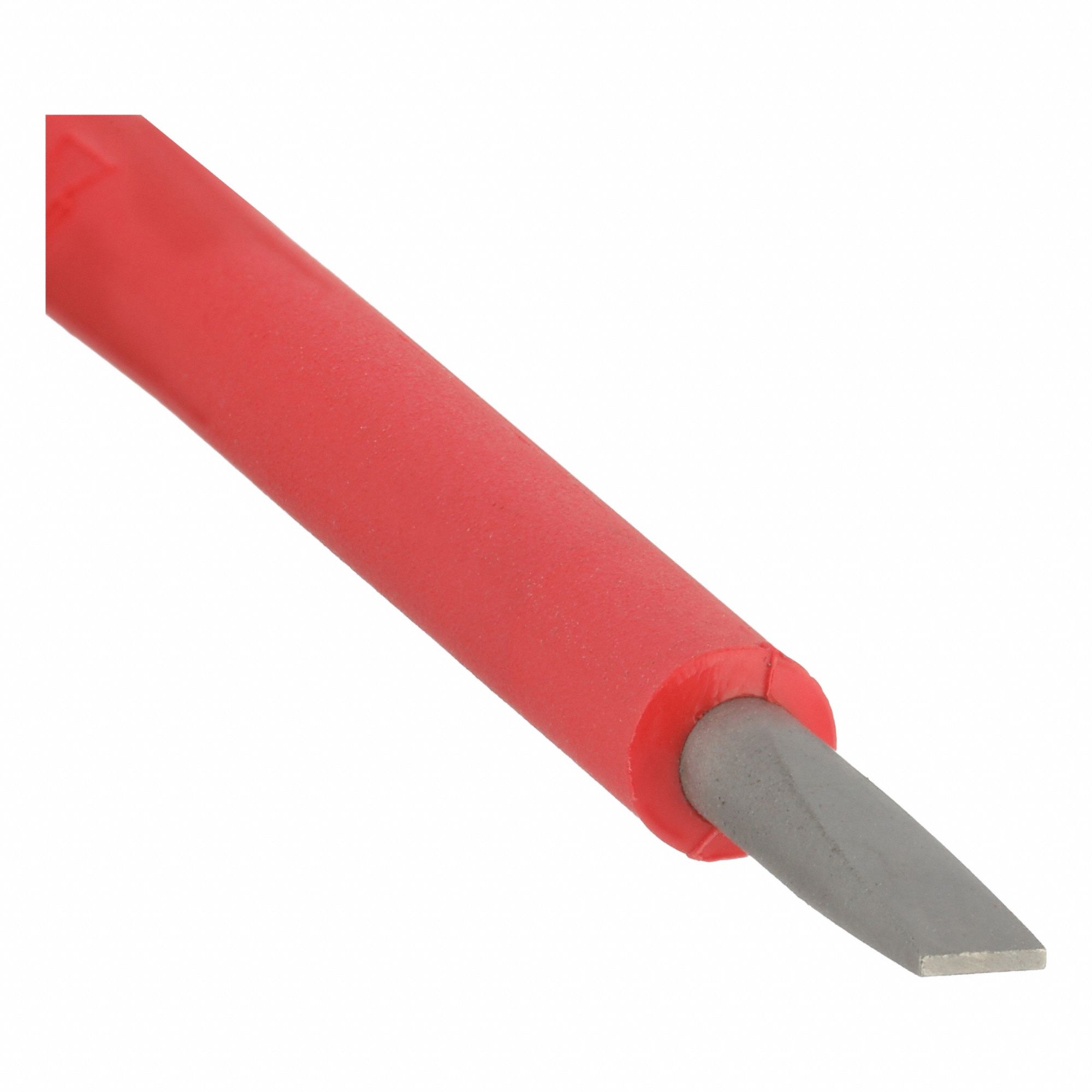 Insulated Slotted Screwdriver: Kraftform, 1/8 in Tip Size, Std Lg, 7 in Overall Lg, Insulated