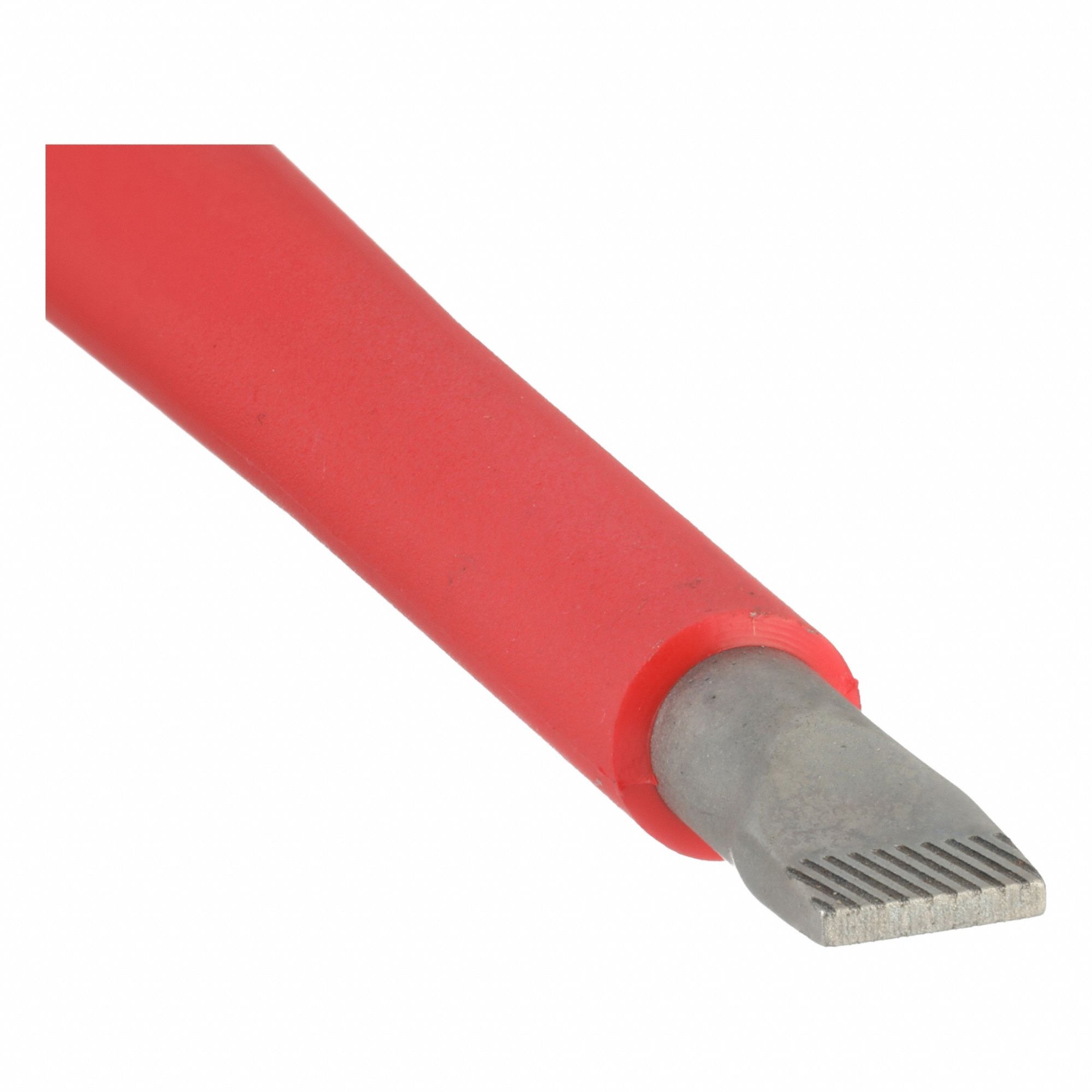 Insulated Slotted Screwdriver: Kraftform, 1/4 in Tip Size, Long Lg, 10 in Overall Lg, Insulated