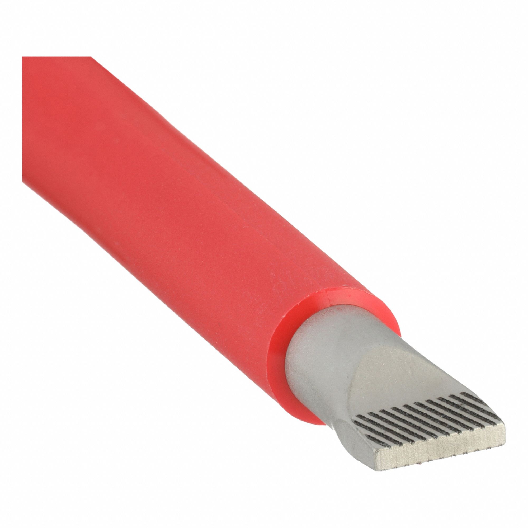 Insulated Slotted Screwdriver: Kraftform, 5/16 in Tip Size, Long Lg, 12 in Overall Lg, Friction