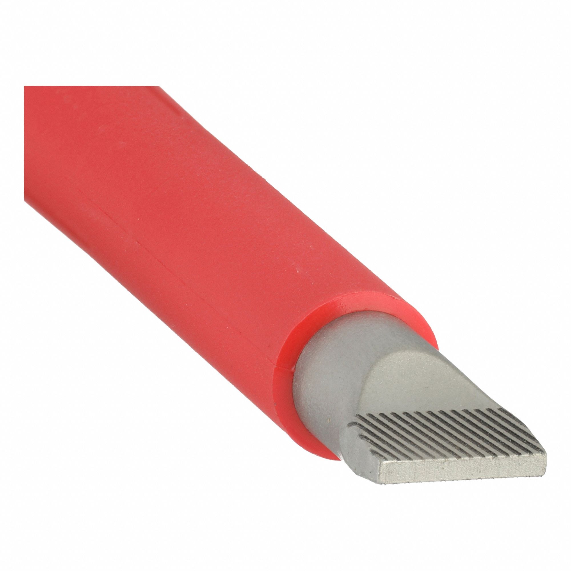 Insulated Slotted Screwdriver: Kraftform, 3/8 in Tip Size, Long Lg, 12 in Overall Lg, Insulated