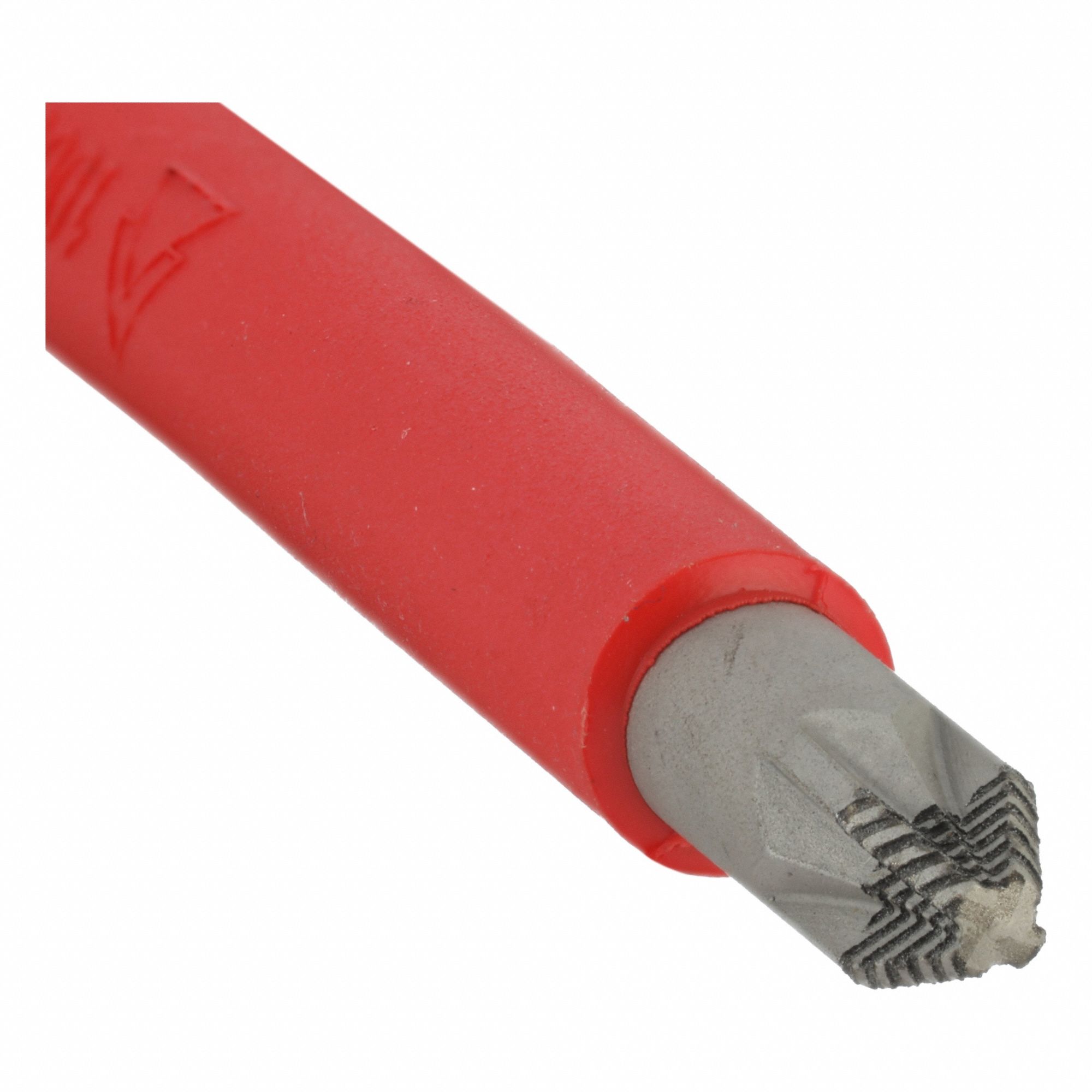 Insulated Pozidriv Screwdriver: PZ2 Tip Size, 4 in Shank Lg, 8 in Overall Lg, Ergonomic Grip
