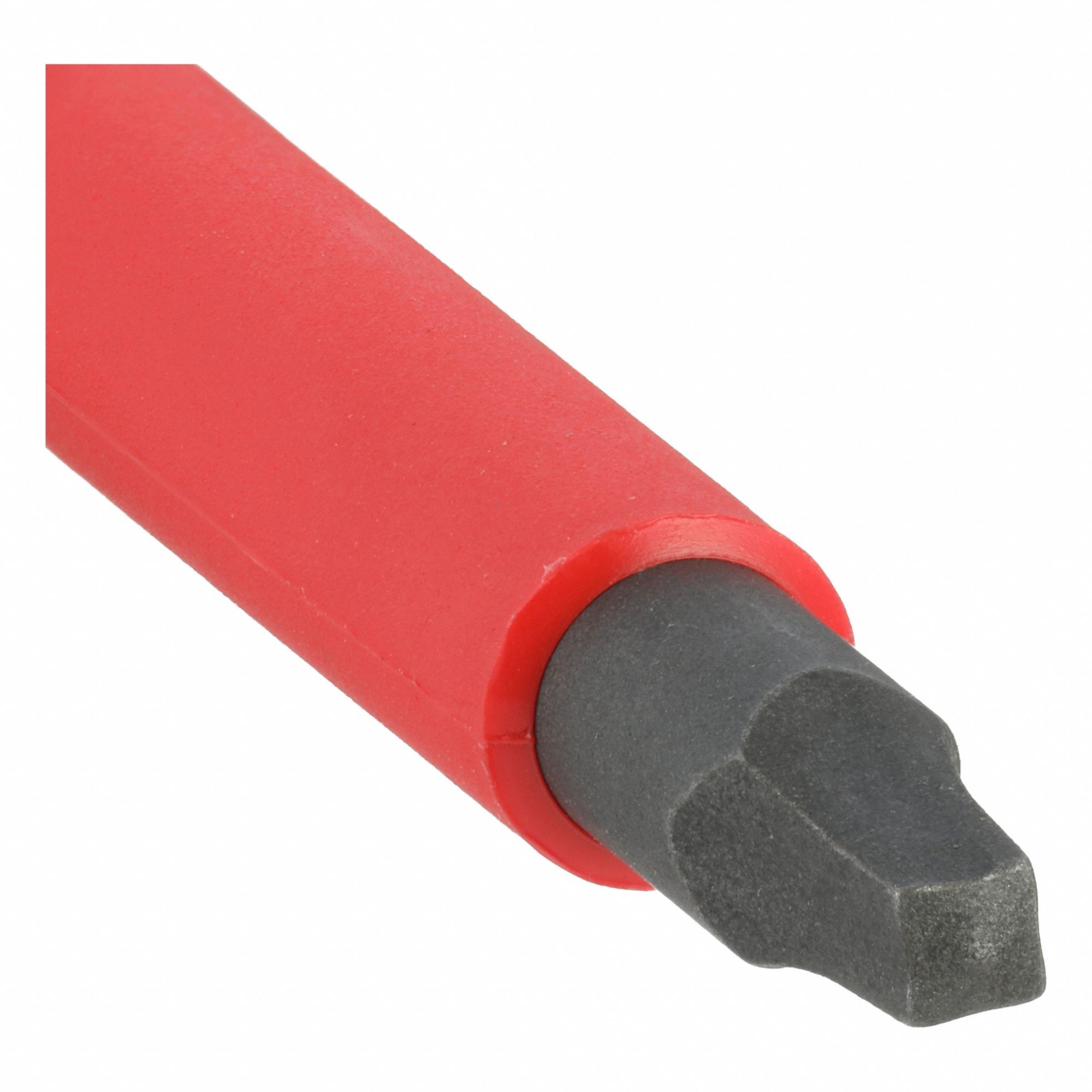 Insulated Square Screwdriver: Long Lg, #2 Tip Size, 8 in Overall Lg, 4 in Shank Lg