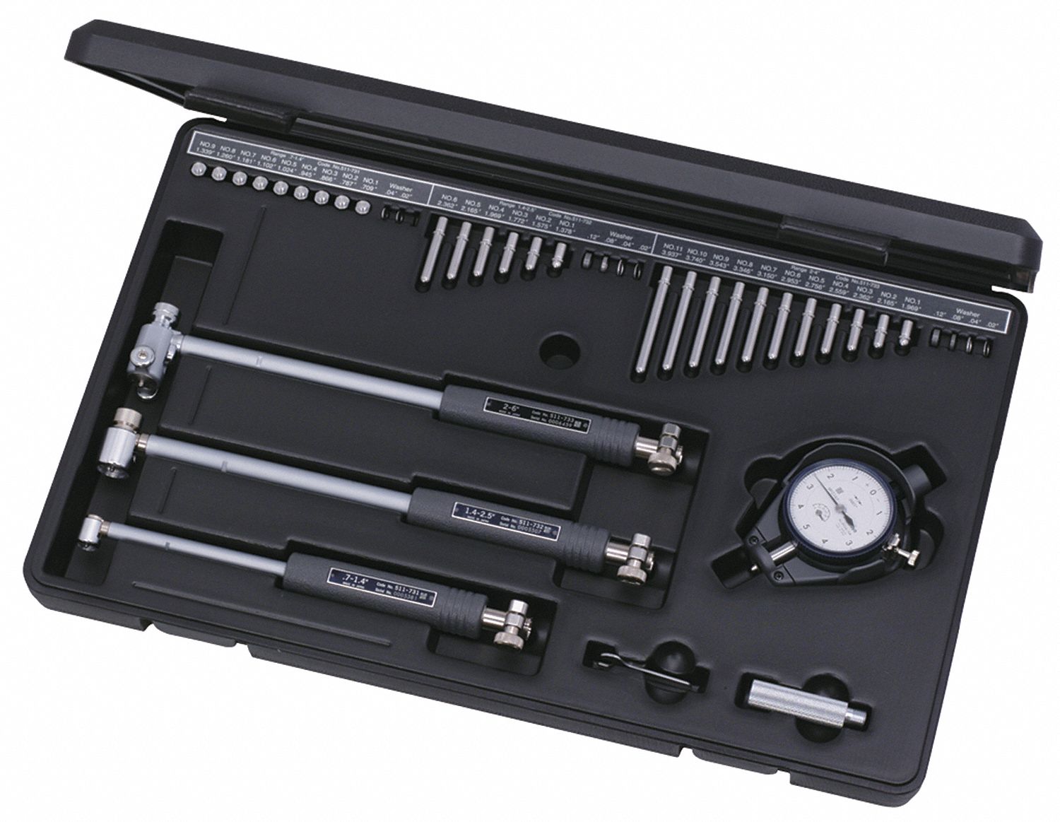 MITUTOYO Bore Gauge Set with Dial Indicator, Operation Type Mechanical ...