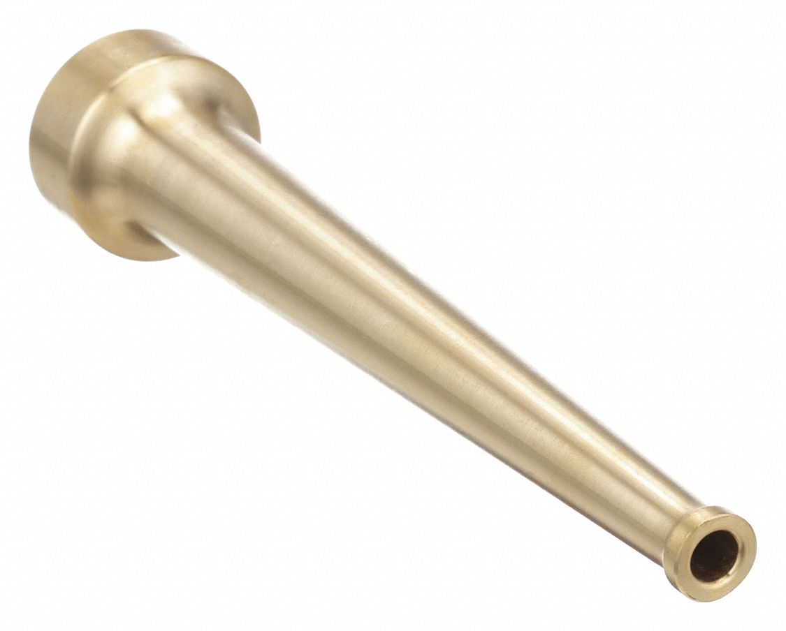 INDUSTRIAL FIRE HOSE NOZZLE,1 IN.,BRASS