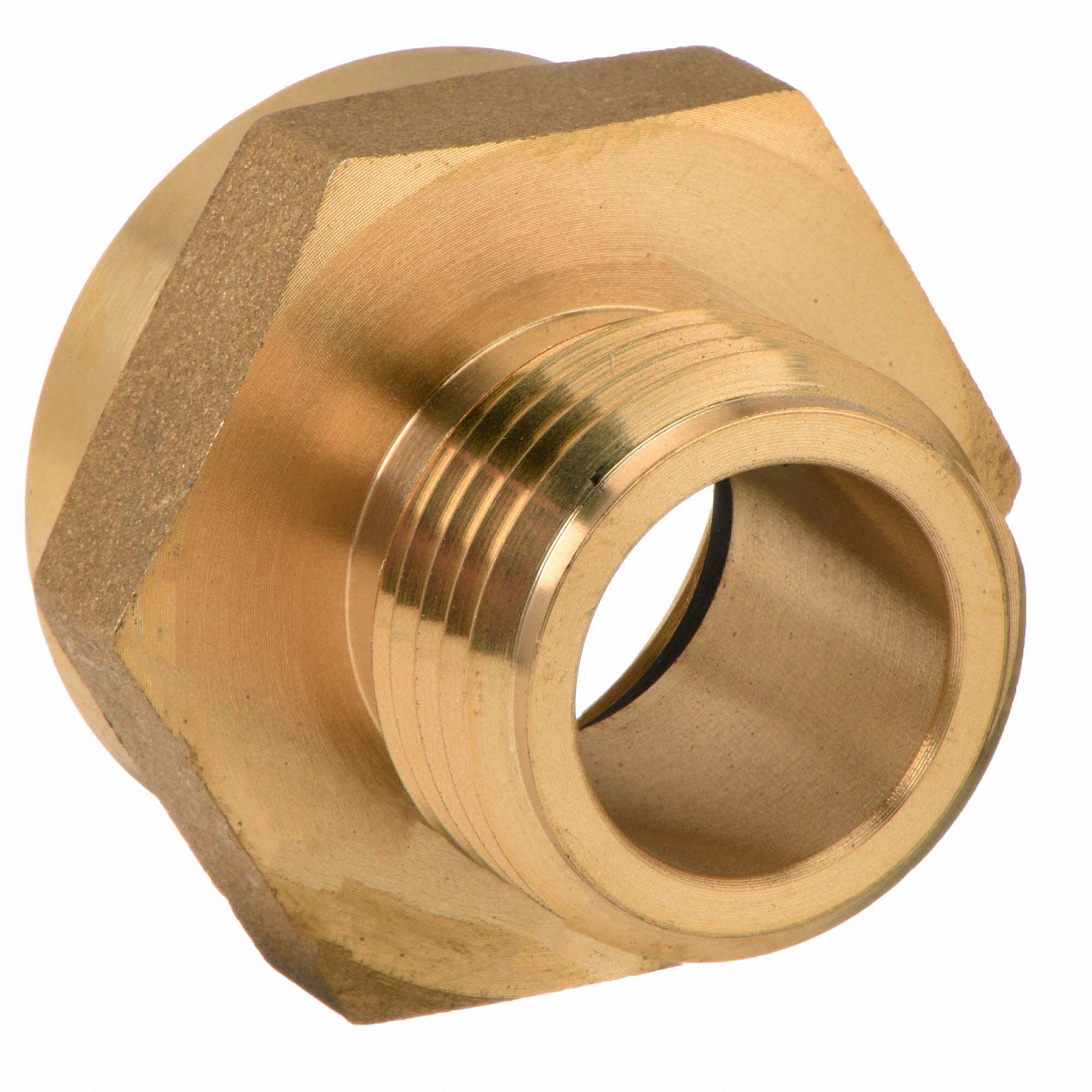 MOON AMERICAN Fire Hose Adapter, Hex, Fitting Material Brass x Brass