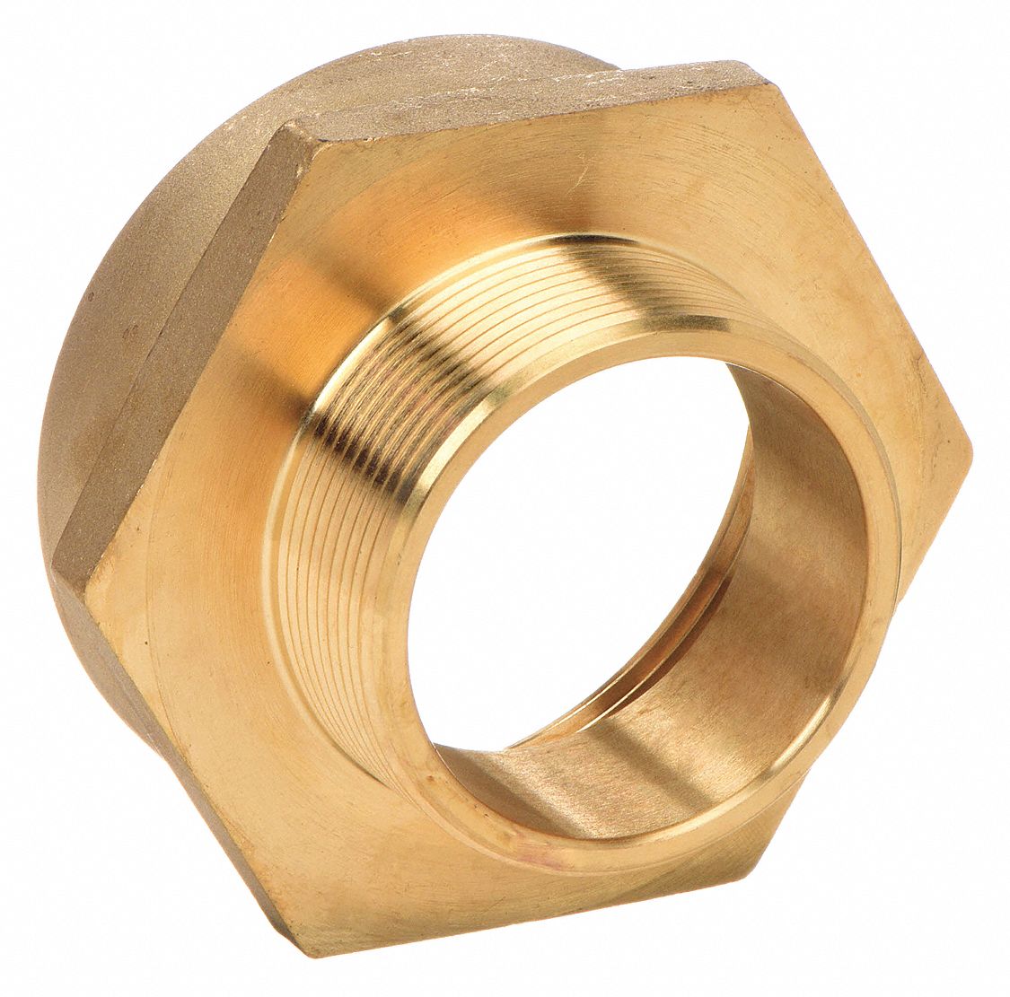 FIRE HOSE ADAPTER, 2 IN/2½ IN COMPATIBLE PIPE SIZE, NH X NPT, STRAIGHT, BRASS, HEX