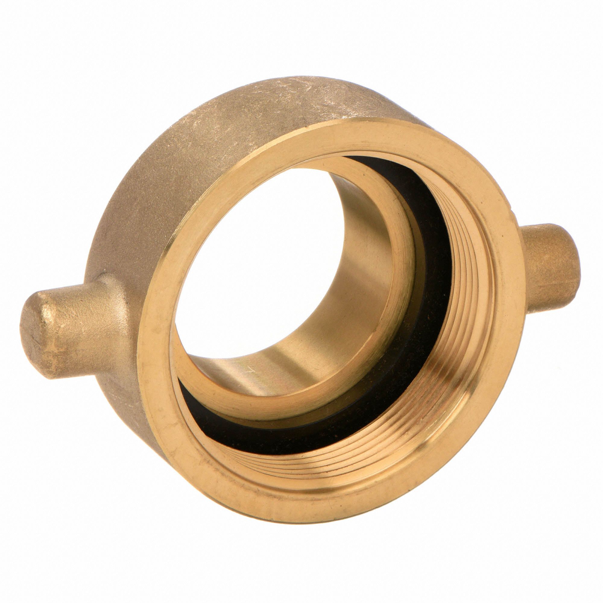 MOON AMERICAN Fire Hose Adapter, Pin Lug, Fitting Material Brass x Brass, Fitting Size 2 in x 1