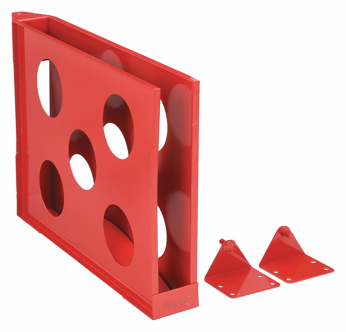 FIRE HOSE STORAGE RACK, WALL MOUNT FIRE HOSE RACK, 100 FT, 4 IN X 24 IN X 18 IN, RED