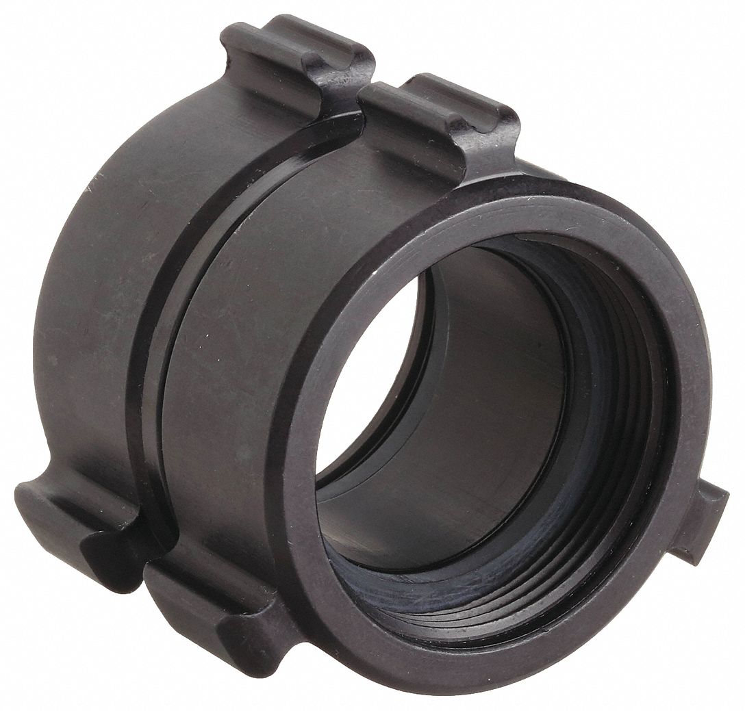 Fire Hose Adapter: 1 1/2 in Compatible Pipe Size, NPSH x NPSH, Straight, Aluminum