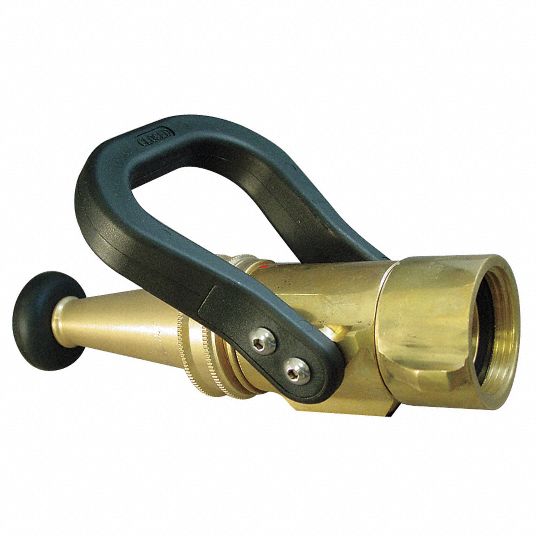 Fire Hose Nozzle 1-1/2 or 2-1/2 Mid-Range Selectable Gallonage Nozzle  (95-125-24-150-200 GPM)