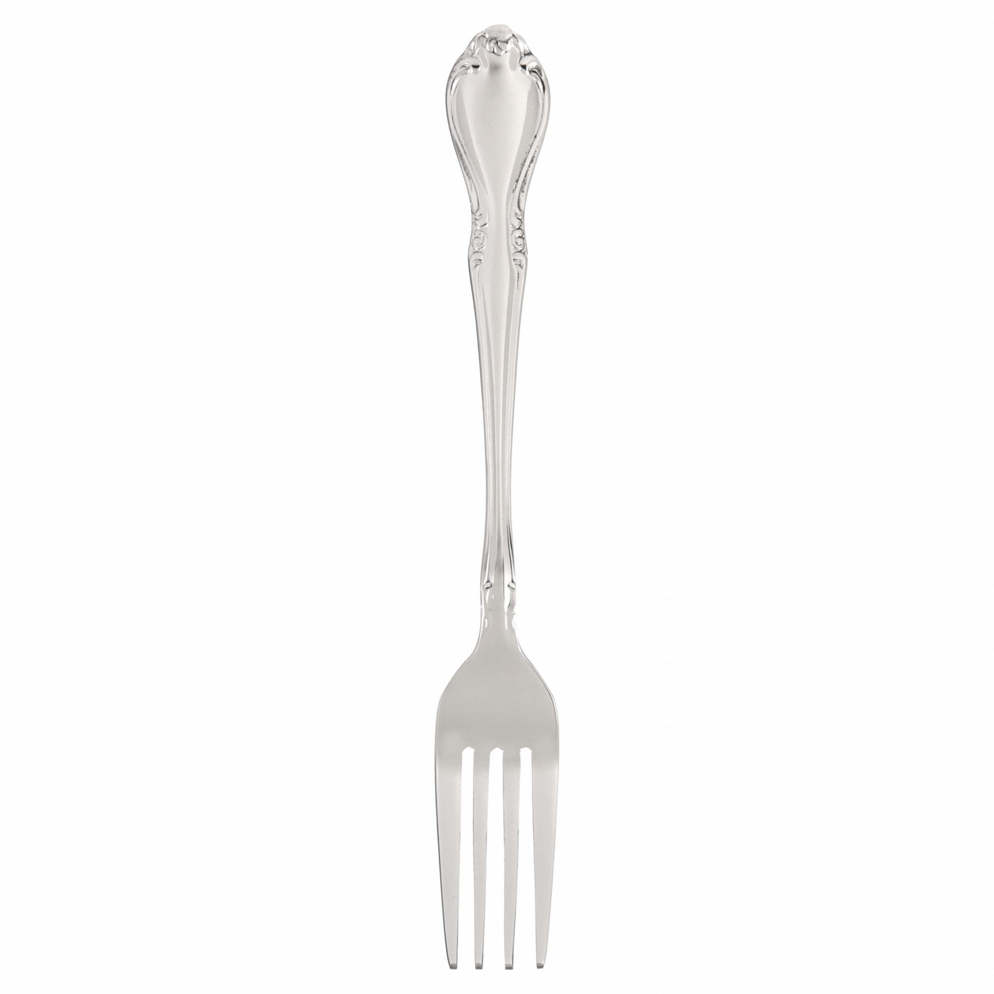 Dinner Fork: Illustra, 18/10, Stainless Steel, 7 1/4 in Overall Lg, Silver