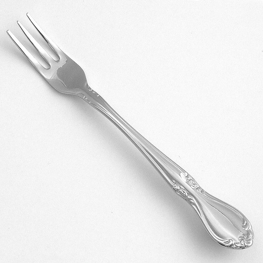 Cocktail Fork: Illustra, 18/10, Stainless Steel, 5 1/2 in Overall Lg, Silver
