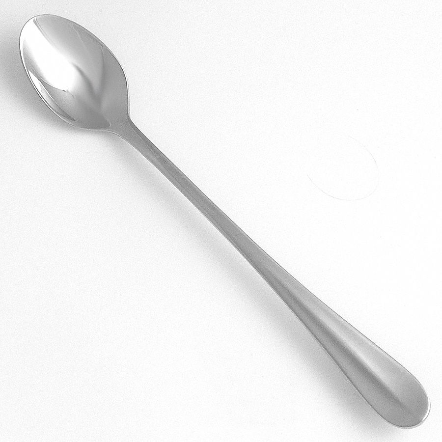 Ice Tea Spoon: Lancer, 18/10, Stainless Steel, 7 1/4 in Overall Lg, Silver