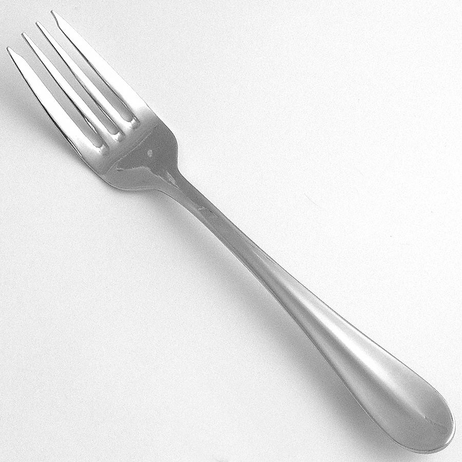Salad Fork: Lancer, 18/10, Stainless Steel, 7 in Overall Lg, Silver