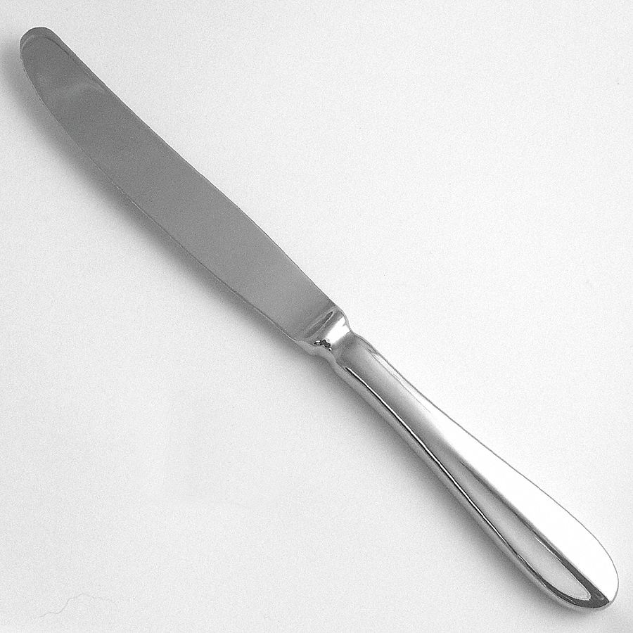 Dinner Knife: Lancer, 18/10, Stainless Steel, 9 1/8 in Overall Lg, Silver