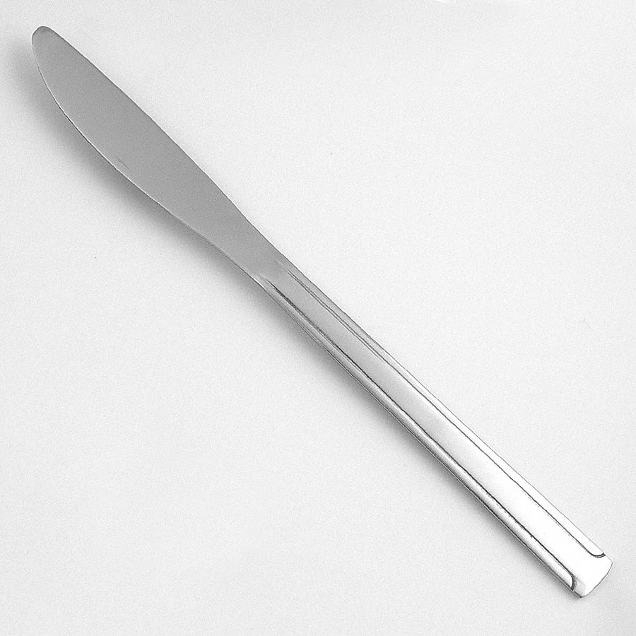 Dinner Knife: Dominion, 18/0, Stainless Steel, 8 3/8 in Overall Lg, Silver