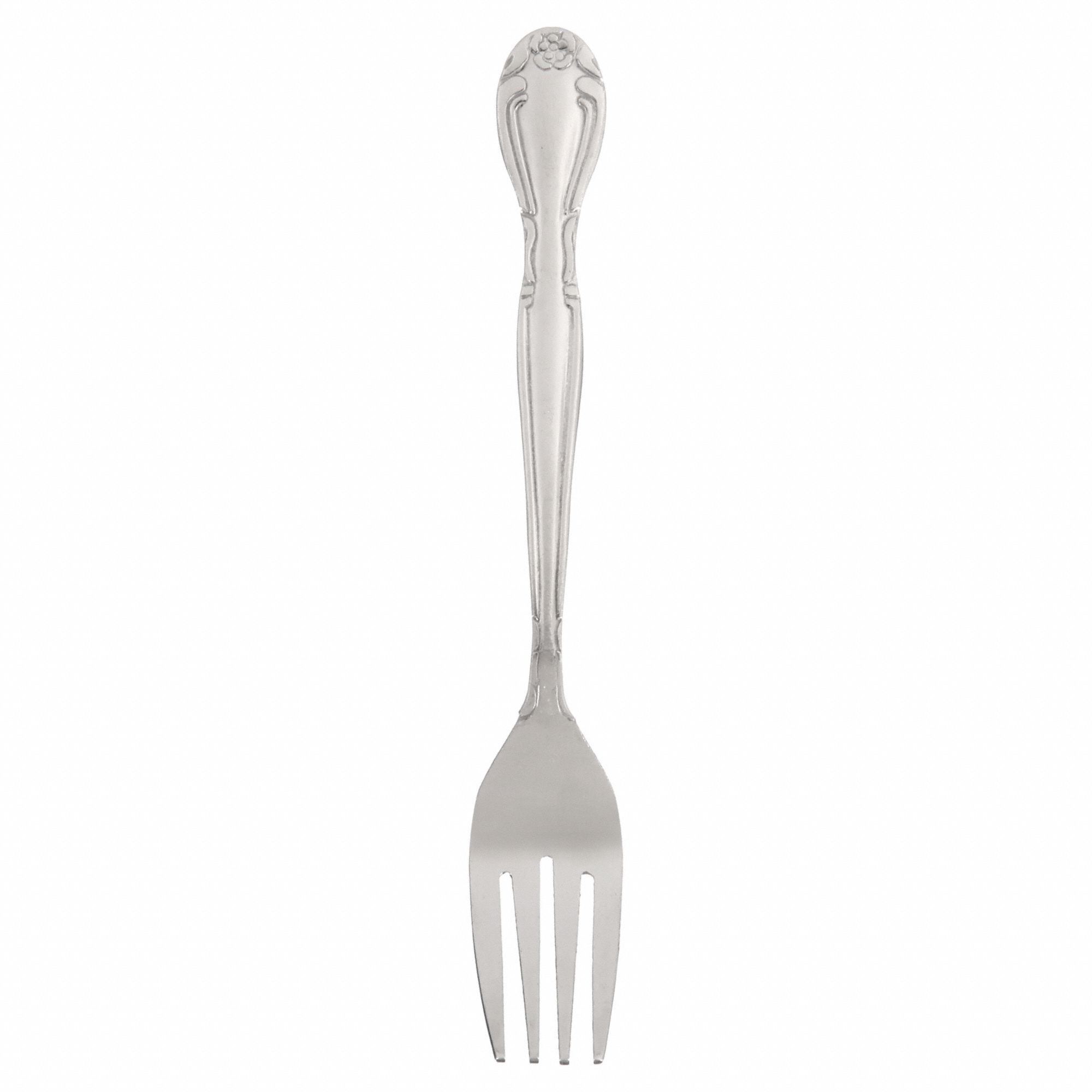 Salad Fork: Barclay, 18/0, Stainless Steel, 6 3/8 in Overall Lg, Silver
