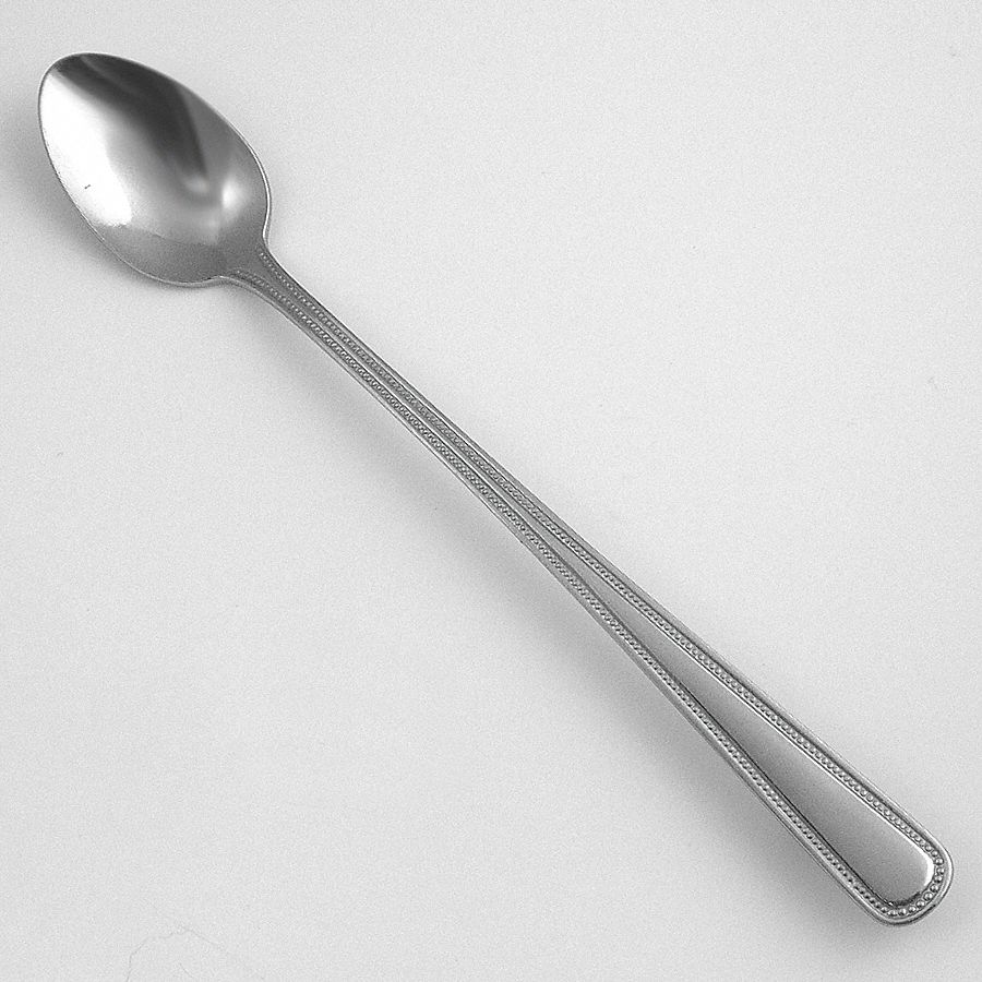 Ice Tea Spoon: Poise, 18/0, Stainless Steel, 8 5/8 in Overall Lg, Silver