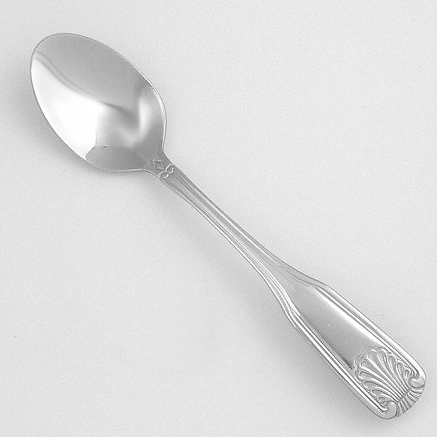 Teaspoon: Fanfare, 18/0, Stainless Steel, 6 1/4 in Overall Lg, Silver