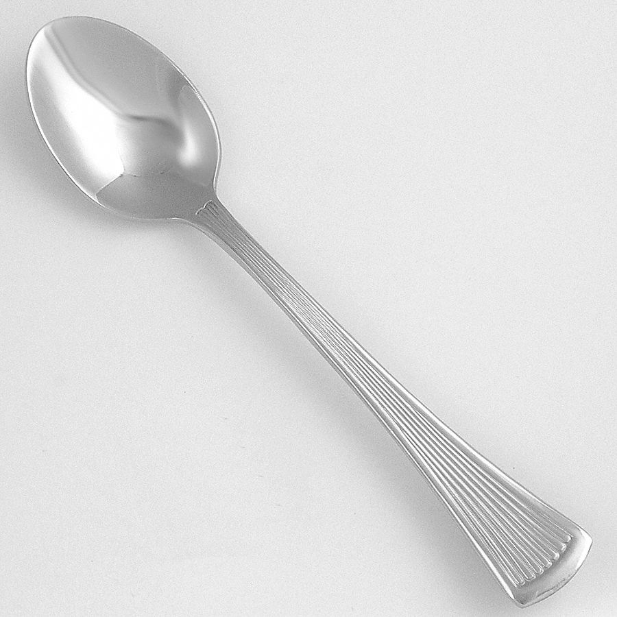 Teaspoon: Bosa Nova, 18/0, Stainless Steel, 6 1/4 in Overall Lg, Silver