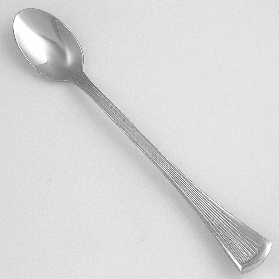 Ice Tea Spoon: Bosa Nova, 18/0, Stainless Steel, 7 1/4 in Overall Lg, Silver